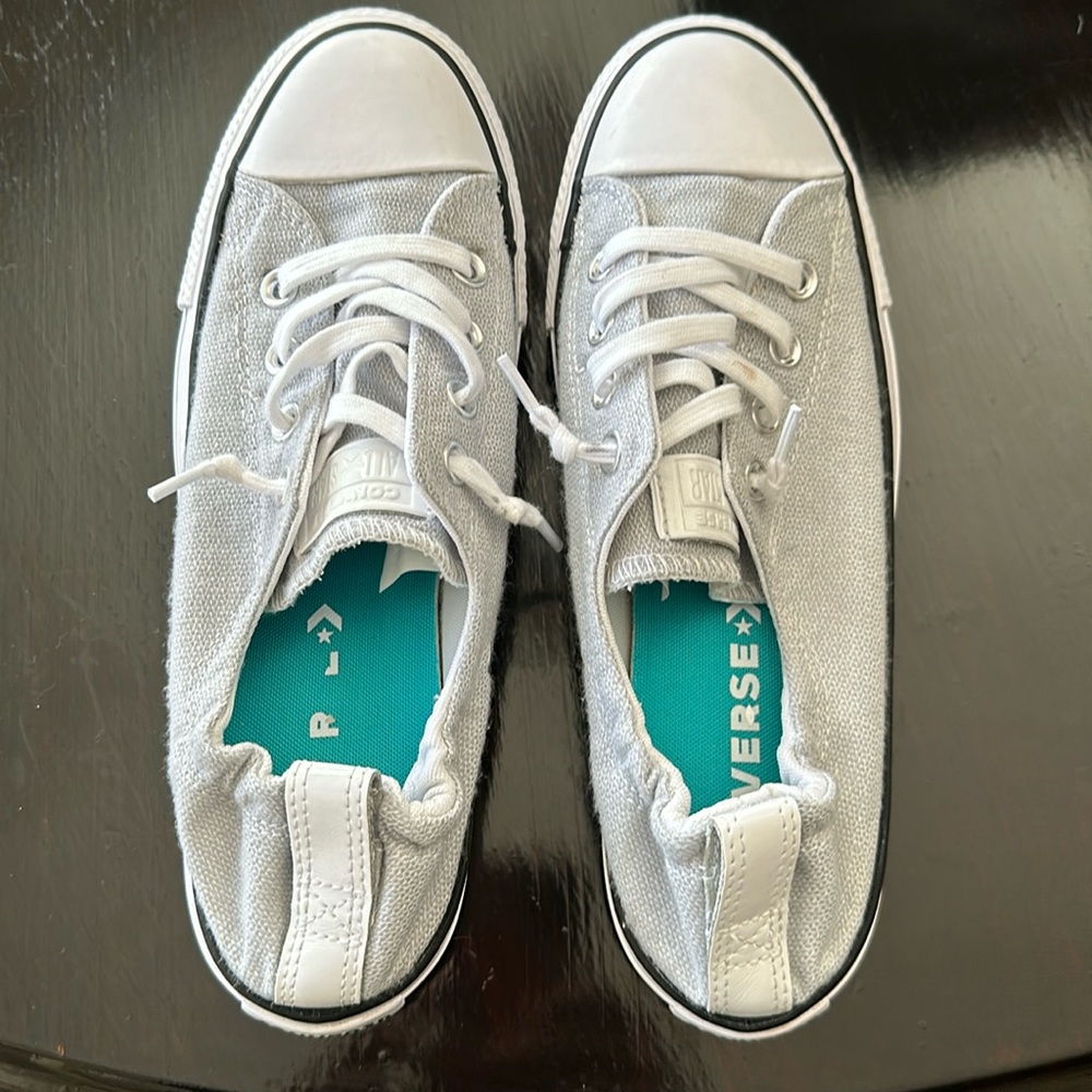 Light gray Converse All Star shoes